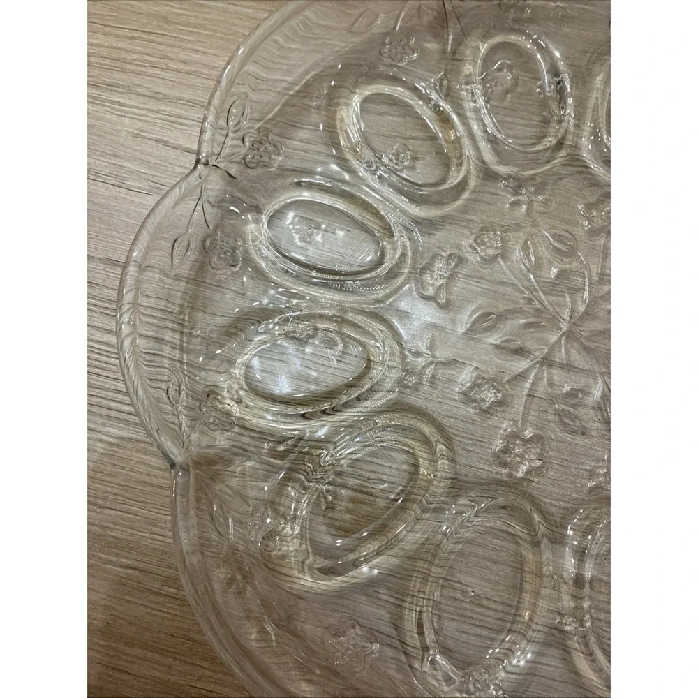 Vtg Anchor Hocking Savannah Deviled Egg 12